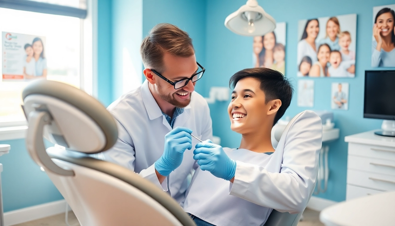 Patient receiving braces Myrtle Beach treatment in a bright, welcoming dental office.